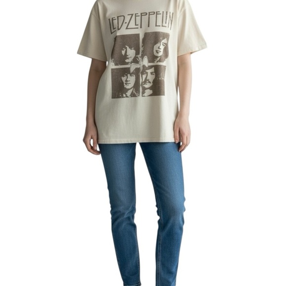 Led Zeppelin Cream Graphic Band Tee T-shirt Unisex L 1X - Picture 2 of 6